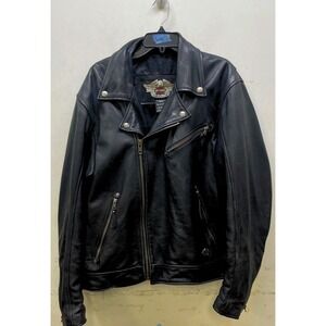 Genuine black Leather Harley Davidson All American Legend Motorcycle Jacket XL